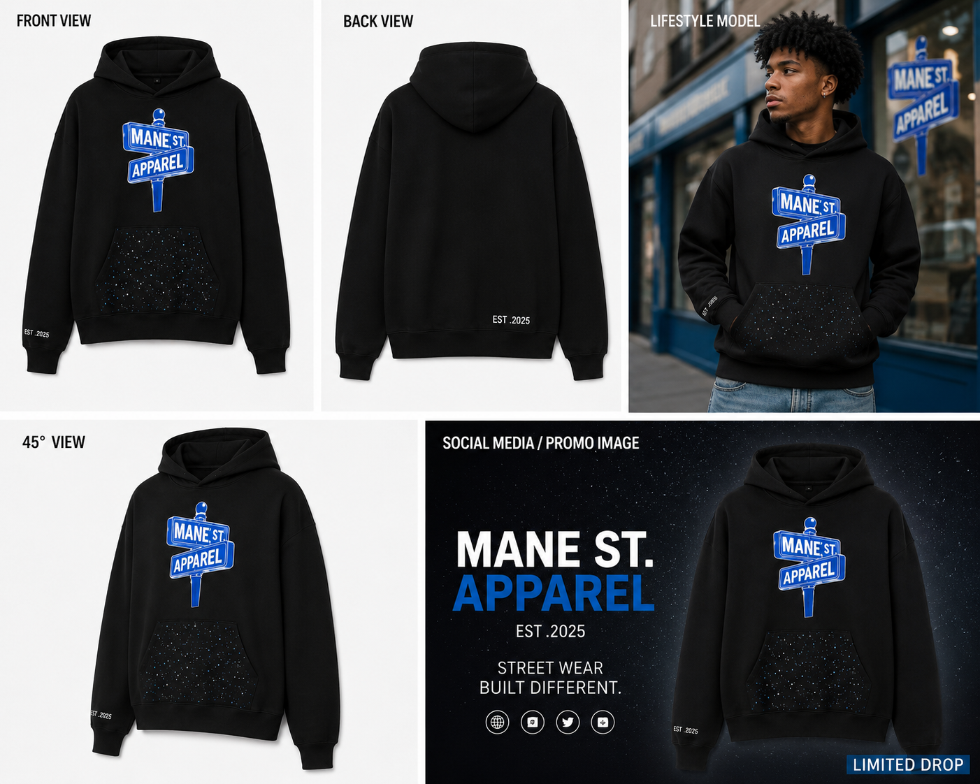 Mane St. Apparel Signature Hoodie